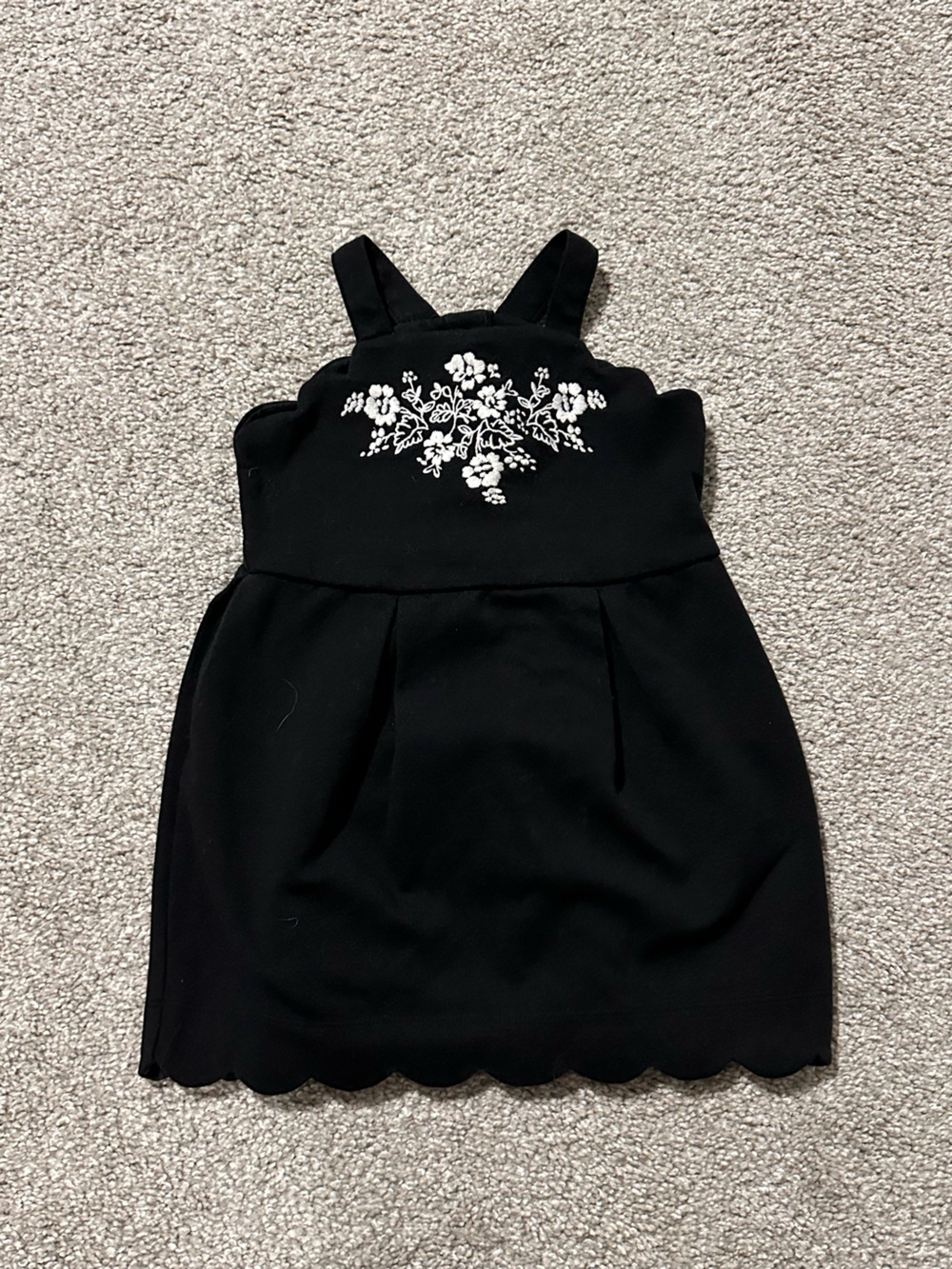 Janie and Jack black embroidered dress